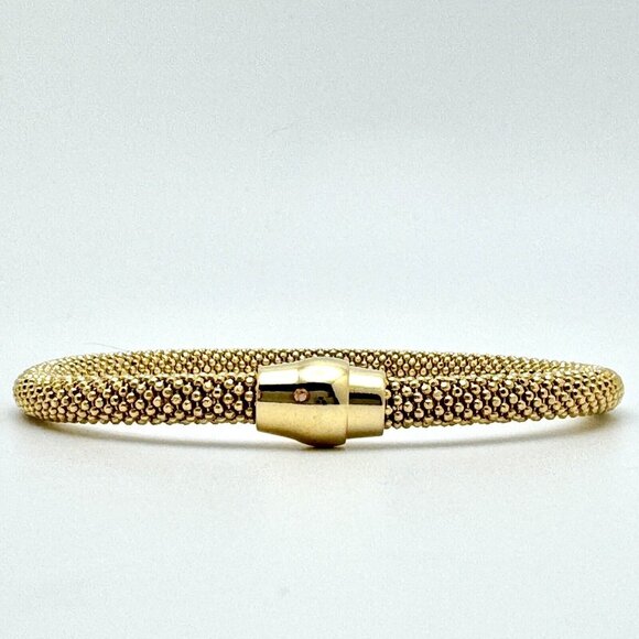 Vtg Sterling Silver Bracelet Gold-tone 18K Flash-plated Magnetic Gift